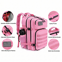 Tas Ransel Pendingin Termal Anti Air Trailpop untuk Perjalanan, Berkemah, Fitness, Warna Pink 45L, Taktis, untuk Gym, dan Manajemen Persiapan Makanan