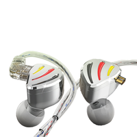 Casque intra-auriculaire dynamique Qkz Odin avec tête en métal réglable Interface de 3.5mm pour la surveillance du téléphone portable et l'enregistrement vocal