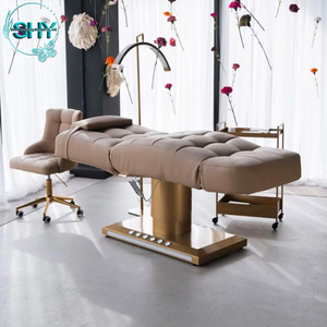 Table de massage et lit de beauté électrique réglable et portable, grand format, de luxe, pour salon de beauté, spa thermique thaïlandais, soins des cils et du visage - Product Image 3