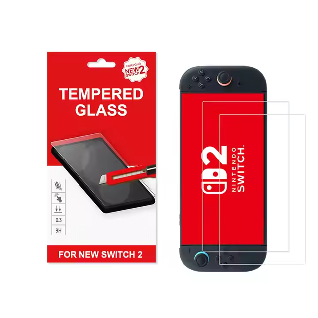 2025 New Coming Game Console Accessories HD Tempered Glass Screen Protector Handheld Protective Film for Switch 2