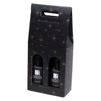 Logo personnalisé Kraft papier carton 2 emballage de bouteille de vin boîte d'emballage pour une seule bouteille de vin