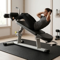 Banc abdominal réglable pliable pour exercices de sit-up et de push-up, idéal pour les salles de sport commerciales