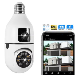 KERUI Caméra à double objectif 6MP Ampoule 5G Vision Couleur Wifi Maison Réseau <span class=keywords><strong>de</strong></span> Sécurité Sans Fil Caméra IP PTZ <span class=keywords><strong>Surveillance</strong></span> Audio Bidirectionnelle - Product Image 1