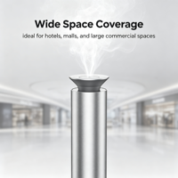Diffuseur d'arômes intelligent cylindrique en métal pour hôtels, centres commerciaux, grands espaces - Silencieux, à activation tactile, diffuseur de parfum à deux fluides pour HVAC