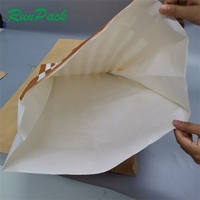 Sac en papier kraft brun bon marché de bonne qualité à deux couches avec impression de logo personnalisé pour le pain