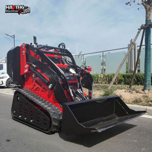 Spedizione gratuita Mini Skid Steer cina ruota Ce/epa/euro 5 Mini Skid Steer Loader HAVTEK 470 con secchio Trencher aratro rotante - Product Image 5