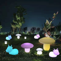 Lampe solaire lumineuse en forme de champignon pour extérieur, décoration de pelouse et de jardin, lampe de sol décorative, télécommande, éclairage LED à intensité variable, étanche IP54