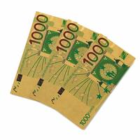 Billet de banque commémoratif plaqué or 24 carats de 1000 euros, non destiné à la circulation, cadeau de collection