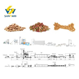 Machine <span class=keywords><strong>à</strong></span> granulés pour aliments pour animaux <span class=keywords><strong>à</strong></span> double vis, ligne de production de croquettes pour chiens, nourriture pour chats, aliments pour animaux - Product Image 1