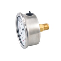 Manomètre rempli d'huile de glycérine ou de silicone en acier inoxydable/manomètres d'huile hydraulique/manomètre rempli de liquide