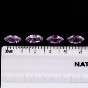 YASHEE Gema de amatista natural con corte marquesa de 12x6 mm, color púrpura, para la fabricación de joyas - Product Image 5
