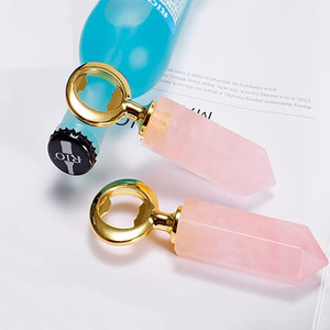 Apribottiglie per <span class=keywords><strong>vino</strong></span> in agata naturale ametista a grappolo di quarzo rosa di cristallo naturale gemma meditazione birra decorazione apribottiglie - Product Image 5
