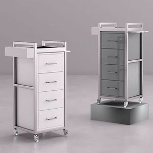 DM Salon <b>Trolley</b> Cart with 4 Drawers Aluminum Alloy Frame Universal Wheels Minimalist Design for Beauty Salon Use - Product Image 5