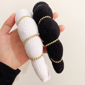 चमक Bling मोड़ कोई पर्ची स्पा स्पंज क्रिस्टल गद्देदार हेडबैंड झोंके चेहरा धोने के लिए मेकअप हटाने Hairband हेडबैंड - Product Image 3