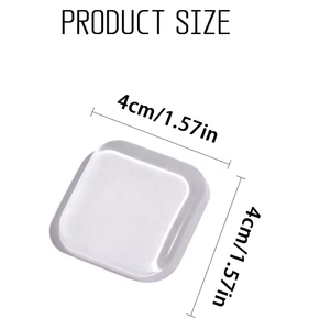 Butée de porte carrée 6 pièces tapis de protection de porte en silicone transparent couverture de protection murale transparente butées de porte absorbant les chocs - Product Image 5