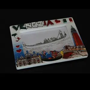 Grosir kustom desain Venice Italia souvenir lucu epoxy resin bingkai foto dengan logo