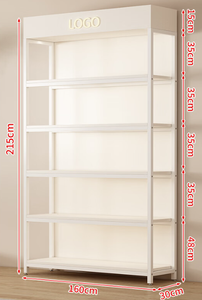 Estante de exhibición de acero de madera ligero moderno personalizado para supermercado para exhibiciones de supermercado modernas - Product Image 5