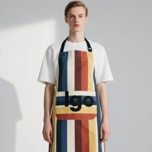 Thicken Canvas Work Tool Aprons Kitchen Chef Apron with <b>Pockets</b> for Restaurant <b>Coffee</b> Shop Gardening - Product Image 5
