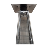 Chauffe-terrasse au propane autonome en acier inoxydable de 50 000 BTU, certifié, écologique, sur roues, pour usage extérieur/intérieur, sans fumée