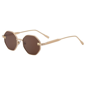 Gafas de Sol Poligonales UV400 2026, Nueva Moda para Hombre, Montura Metálica, Venta al Por Mayor - Product Image 5