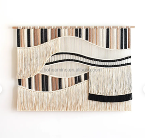 Arazzo da Parete in Macramè con Motivi Geometrici, Decorazione Artistica Intrecciata per Casa, Soggiorno, Stile Moderno Rustico - Product Image 6