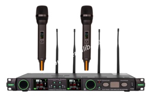 Micrófono Inalámbrico USB de Doble Canal M-9602 con Supresor de Retroalimentación/Echo/Equalizador Integrado para <span class=keywords><strong>Karaoke</strong></span> de Alta Calidad - Product Image 3