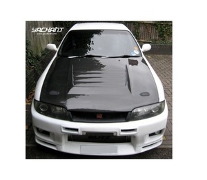 CFカーボンファイバー 1995-1996 スカイライン R33 GTS Spec 1 NSMスタイル フード ボンネット スクリュー付属 新状態 スカイライン R33 GTS用 - Product Image 1