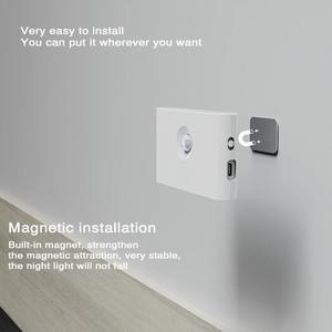 Luces Nocturnas LED Inalámbricas con Sensor de Movimiento, Inducción Humana, Carga USB, Iluminación Superior e Inferior, para Cocina, Armario, Dormitorio, Pasillo, Hogar - Product Image 4