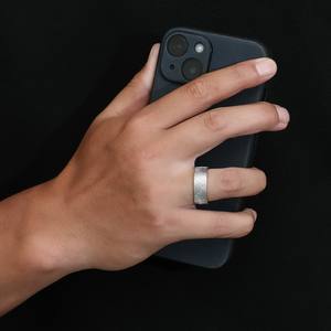 <b>Titanium</b> Steel <b>Rings</b> For <b>Men</b> Swirl Pattern Stainless Steel Fashion Jewelry Gift Occasion K-R726 - Product Image 2