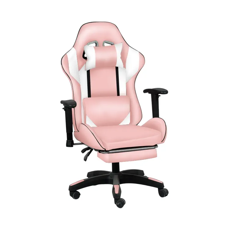 Customized cheap lifting handrail ergonomic lumbar support best gaming chair with footrest