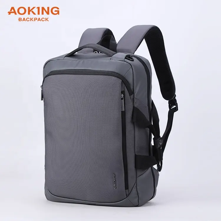 Best quality multifunctional grey lightweight waterproof mens briefcase business backpack for work