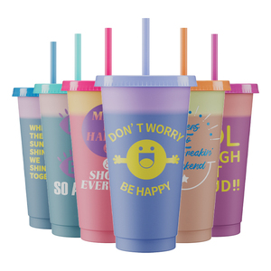 Divertido CAMBIO DE Color de agua helada <span class=keywords><strong>texto</strong></span> <span class=keywords><strong>personalizado</strong></span> campamento de plástico <span class=keywords><strong>taza</strong></span> de café <span class=keywords><strong>taza</strong></span> personalizada para beber - Product Image 5