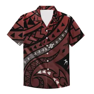 New Hawaiian Men Printed Shirt Summer Short Sleeve Casual Button Down Beach Shirt