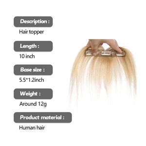 Gran oferta 613 # cabello humano Rubio postizo frente cabello Natural flequillo Clip Rubio en el lado falso bebé rayita flequillo - Product Image 2