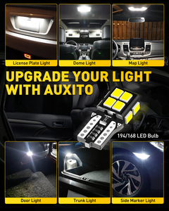 หลอดไฟ LED AUXITO 194 T10 W5W T15 W16W 6000K สีขาว ชุดคอมโบ สำหรับเปลี่ยนหลอดไฟรถยนต์ ไฟเลี้ยวข้าง ไฟภายใน ไฟถอยหลัง - Product Image 5