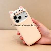 Casing Handphone Silikon Lembut Khusus Kucing Keren Buatan Pabrik, Bebas BPA, Perlengkapan Kebutuhan Sehari-hari