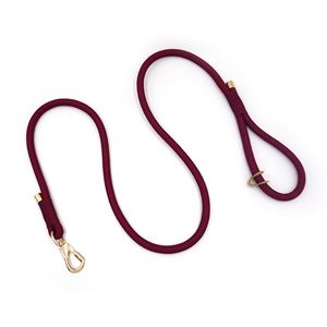 Correa para Perro de Poliéster con Bolsa, Producto Nuevo Más Vendido 2025, <span class=keywords><strong>Collar</strong></span> de Lujo Color Borgoña, Dispensador de Bolsas para Excremento de Perro de Terciopelo - Product Image 5