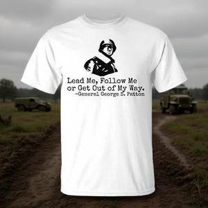 T-shirt avec citation de George S Patton, chemise en coton blanc pour hommes, citation militaire générale de la Seconde Guerre mondiale - Product Image 3