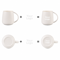 Taza de café de cerámica con logotipo personalizado para Eid Al-Fitr, unidad individual, venta al por mayor, etiqueta blanca, jarra artesanal, regalo corporativo