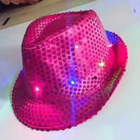 Chengfei Custom Hip-hop Club Party Festival cappelli con luci a Led rosa luce cappello da Cowboy