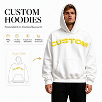 Sweat-shirts à capuche personnalisés en coton molletonné épais, coupe oversize et carrée, avec broderie 3D et patch appliqué – Fabricant de vêtements