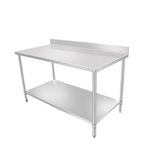 Restaurant <strong>Kitchen</strong> Customized Stainless Steel Cutting <strong>Table</strong> <strong>Prep</strong> <strong>Table</strong> American Commercial Work <strong>Table</strong> With Wooden Chopping Board - Product Image 4