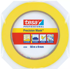Ruban adhésif de masquage automobile double face en <span class=keywords><strong>PVC</strong></span> acrylique résistant à la chaleur, découpé à la forme, jaune, en papier plat, pour lignes fines, référence 4334 - Product Image 2
