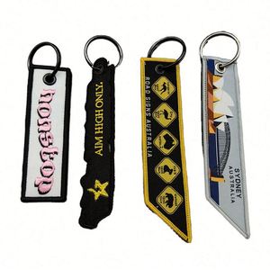 Irregular Shape Promotion <b>Custom</b> logo <b>Keychain</b> Fabric Embroidery <b>Keychain</b> - Product Image 2