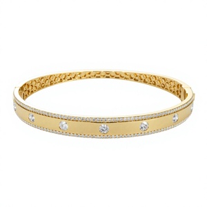 กำไลข้อมือทองคำแท้ 14K ประดับเพชรเลี้ยงในห้องปฏิบัติการ ดีไซน์หรูหรา รับรองโดย IGI สำหรับผู้หญิง - Product Image 3