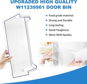 Reemplazo actualizado del contenedor del estante de la puerta del refrigerador W11239961Compatible con las piezas del estante de la puerta del refrigerador <span class=keywords><strong>Whirlpool</strong></span> - Product Image 5