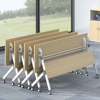 Table de réunion modulaire pliable en MDF en forme de U, amovible, bureau de formation portable pour institutions, écoles, centres d'apprentissage, moderne