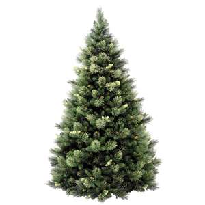 عرض خاص لشجرة عيد الميلاد الصناعية 7.5 قدم من كارولينا مع المخاريط المتدفق ومصابيح إضاءة شفافة - Product Image 3