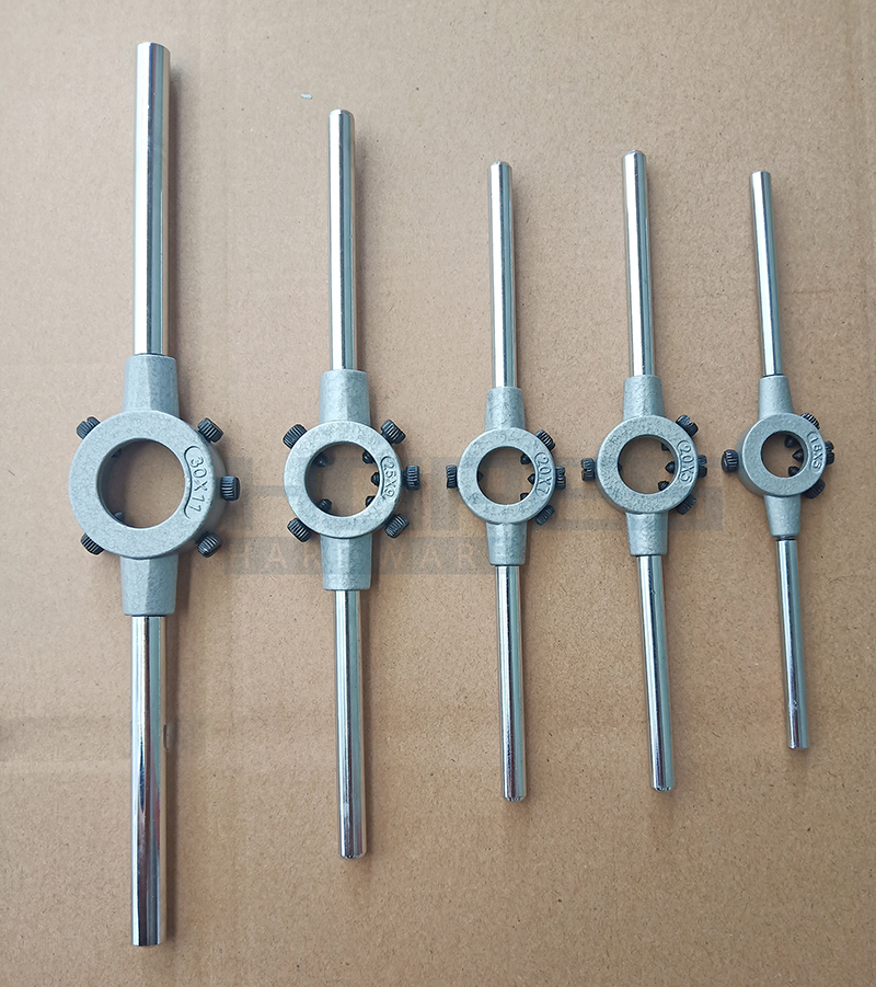 Uxcell Die Stock Handle Set, 5/16-24 UNF Round Die And Wrench Fits 25mm Od Metric M7 M9 Dies
