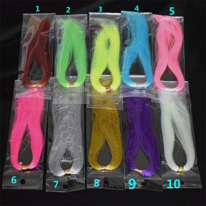 High quality color bright silk DIY krystal flash fly tying material Hair hook binding material Flash Tinsel